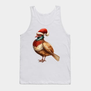 Vintage Christmas Pheasant Tank Top